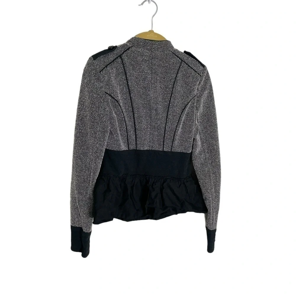 Anthropologie Daughters of the Liberation Black Gray Military Jacket 2